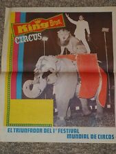 KING BROS. CIRCUS El Triunfador Del 1er Festival Mundial De Circos 17.5 x 21.5