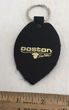Boston Leather Law Enforcement Badge Keychain Very Unique Genuine Black Leather picture