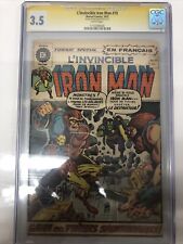 L’Invincible Iron Man 1972 # 10 (CGC 3.5 SS) Signed Jim Starlin •Off-White Pages picture
