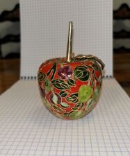 Vintage Victorian Cloisonné Enamel Apple Red Fruit Decor Cherries Grapes Pear picture