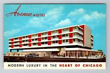 Chicago IL-Illinois, Avenue Motel, Advertisement, Vintage Souvenir Postcard picture