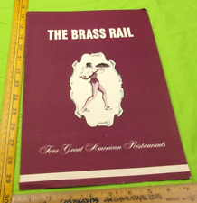 The Brass Rail restaurant menu 1953 New York City Park Avenue picture
