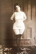 Sexy Prostitute PHOTO New Orleans Brothel Vintage 1912 Bedroom Boudoir Stockings picture