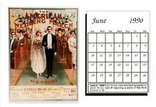 1990 American Wedding March postcard from Sheet Music Calendar picture