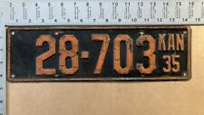 1935 Kansas license plate 28-703 YOM DMV Harvey Ford Chevy Dodge 15490 picture