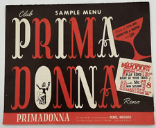Vintage Club Prima Donna Sample Menu Keno Manhattan Martini Breakfast Jackpot picture
