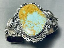 BEST RAND TOM VINTAGE NAVAJO ROYSTON TURQUOISE STERLING SILVER BRACELET picture