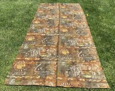 MCM Vintage Vat Dyed 100% Linen Home Decorating Fabric Earth Tones 5.5 YD 3 PC picture