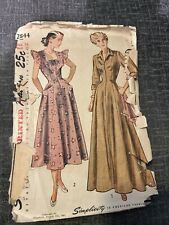 Vintage 1940s Simplicity 2844 House Coat & Dress Pattern Size 16 B34 Complete picture