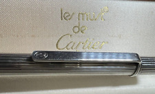 Les Must De Cartier Pen Sphere Plated Silver Marking With Pencil Case picture