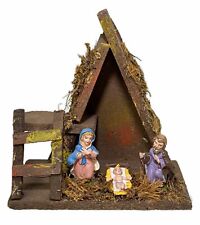 Small Nativity Italy Christmas Holiday Manger Stable Scene Figurine picture