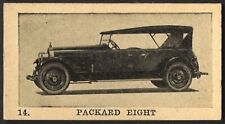 1920's Packard Eight Automobile Card V60 Neilson's Chocolate #14 Antique Car picture