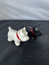 Vintage White Black Scottie Westie Dogs Salt And Pepper Shakers picture