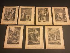 Catholic Art -  7 Antique Engraving - Acts of the Apostles / Saint Paul  picture