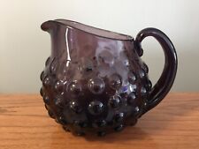 Vtg Blenko Amethyst Small Bubble Hobnail Pitcher 6042 - Wayne Husted 1953-1963 picture