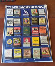 25 Vintage Matchbook Covers Advertisements Match Books in Display Cardboard  picture