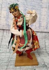 Vintage Polish Handmade Folk Art Girl Doll 8