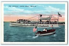 c1950's Japonica Passenger Ferry Couple Boating Corpus Christi Texas TX Postcard picture