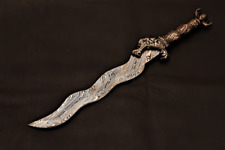 Handmade Damascus Sword With Leather Sheath picture