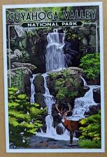 Postcard OH: Cuyahoga Valley National Park. Deer and Falls.Ohio picture