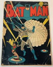 1942 DC Comics BATMAN #13 ~ missing back cover, front cover detached ~ The Joker picture