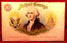 c1900  Father George Cigar Box Lid - George Washington New Holstein  RARE  Label picture