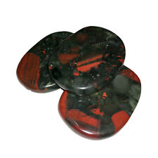 Natural Bloodstone Jasper Palm Stone Rock Crystal Healing Reiki Polished Worry S picture