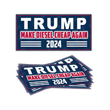 8Pcs Car Fuel Tank Cap Stickers - Make Diesel Great Again - Trump 2024 Stickers  picture