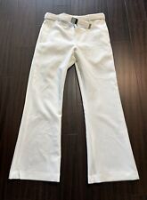 US Navy DSCP White Pants Mens 34x31 35L Uniform Enlisted Wide Leg with Belt picture