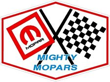 Mighty Mopar Checkered flag Window decal sticker NHRA Rat Rod Street Rod Hot Rod picture