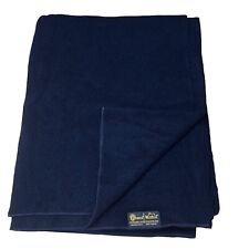 Vintage WOOLRICH PEARCE Wool Blanket Twin Size 72x90” Made in The USA Navy Blue picture