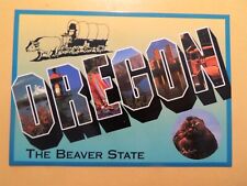 Oregon the Beaver State vintage large letter postcard  picture