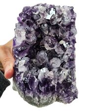 Amethyst Crystal Natural Cut Sides Freestand Brazil 1lb 9.1oz. picture