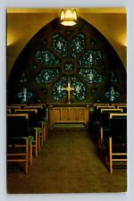 Chicago IL-Illinois, Rose Window Chapel, Religion, Vintage Souvenir Postcard picture