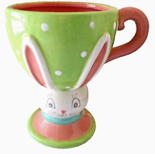 Johanna Parker Ceramic Easter Dottie Bunny 16oz Bunny Coffee Mug -Adorable picture