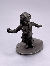 *Vintage*1979*Rare* Pewter* Spoontiques Hawaiian Girl Dancer*K 45 picture