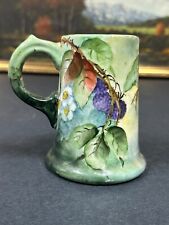 Vintage Hand Painted Pitcher Fruits Stein Porcelain picture