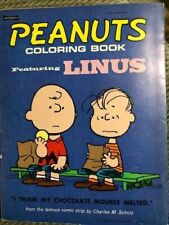 VINTAGE 1970'S CHARLES M. SCHULZ PEANUTS COLORING BOOK FEATURING LINUS picture