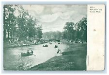 c1905 Belle Isle Canal, Detroit Michigan MI Posted Antique Postcard picture