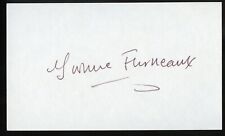 Yvonne Furneaux signed autograph auto 3x5 Cut French-British Actress picture
