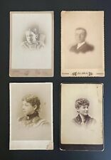 Antique Cabinet Card Photographs Lot of 4 People Portrait Photos 1800s picture
