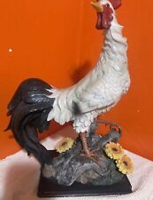 Vintage Resin Rooster Statue Farm Country Table Decor  16”Tall Colorful picture