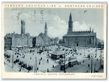 1930 Reliance Steamer Cruise Hamburg American Line Town Hall Copenhagen Postcard picture