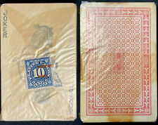 c1926 Semi Sealed Playing Cards Baseball Umpire Joker Antique Narrow Deck +Stamp picture