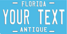 Florida License Plate Antique Personalize Add Your Own Text picture