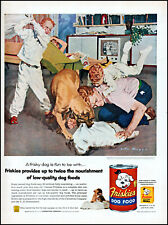 1955 Austin Briggs art Bulldog dad kids Friskies dog food vintage print ad L53 picture