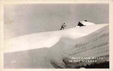 RPPC Man on Huge Snow Pack in the Sierra Mountains of California #280 Postcard picture