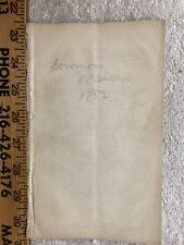 1852 New Jersey Governor Message Vintage Missing Cover Trenton picture