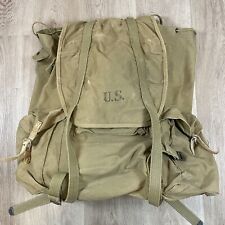 Vintage 1943 WWII US Army Military Field Backpack Rucksack Canvas Bag With Frame picture