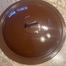 12” Brown Enameled Pot Lid picture